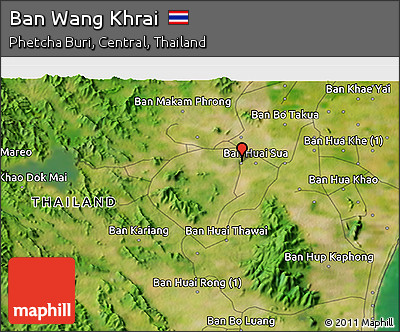 Satellite 3D Map of Ban Wang Khrai