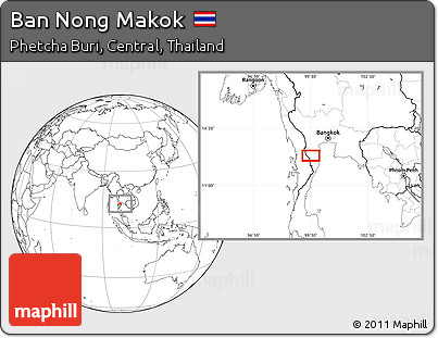 Blank Location Map of Ban Nong Makok