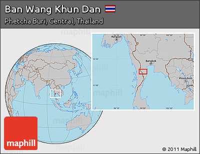 Gray Location Map of Ban Wang Khun Dan