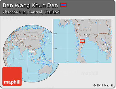 Gray Location Map of Ban Wang Khun Dan