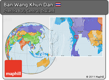 Political Location Map of Ban Wang Khun Dan