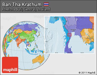 Political Location Map of Ban Tha Krathum