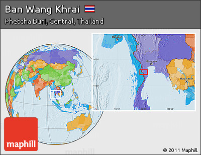 Political Location Map of Ban Wang Khrai