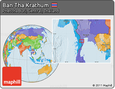 Political Location Map of Ban Tha Krathum