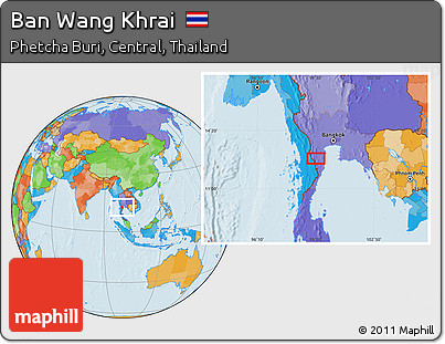 Political Location Map of Ban Wang Khrai