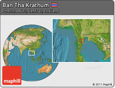 Satellite Location Map of Ban Tha Krathum