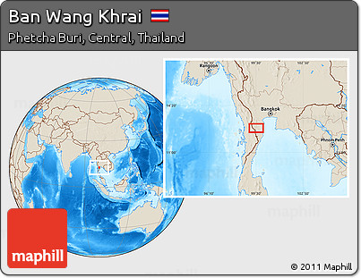 Shaded Relief Location Map of Ban Wang Khrai