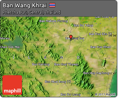 Satellite Map of Ban Wang Khrai