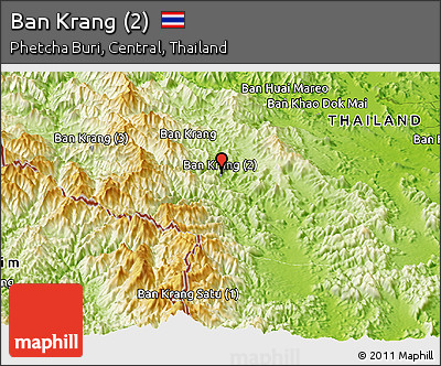 Physical Panoramic Map of Ban Krang (2)