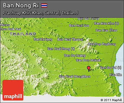 Physical Panoramic Map of Ban Nong Ri