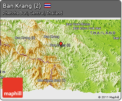 Physical Panoramic Map of Ban Krang (2)