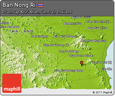 Physical Panoramic Map of Ban Nong Ri