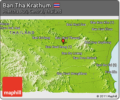 Physical Panoramic Map of Ban Tha Krathum
