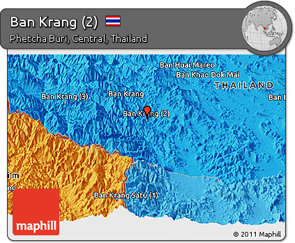 Political Panoramic Map of Ban Krang (2)