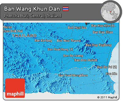Political Panoramic Map of Ban Wang Khun Dan