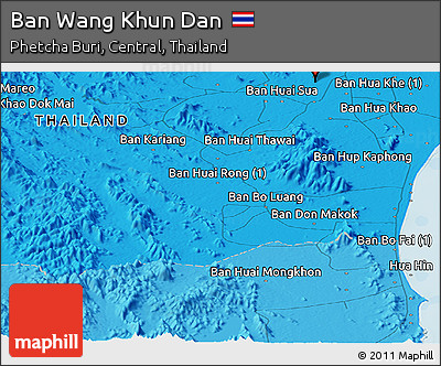 Political Panoramic Map of Ban Wang Khun Dan