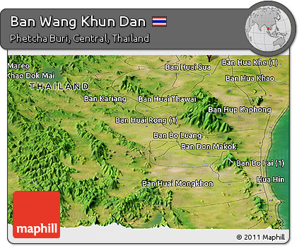 Satellite Panoramic Map of Ban Wang Khun Dan
