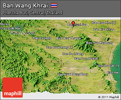 Satellite Panoramic Map of Ban Wang Khrai