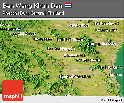 Satellite Panoramic Map of Ban Wang Khun Dan