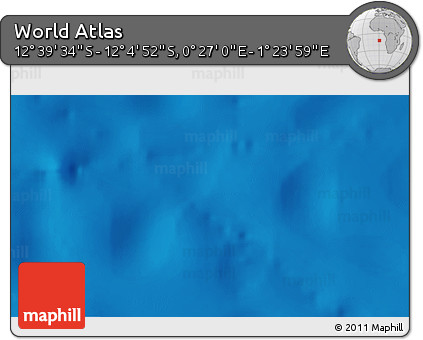 Physical 3D Map of the Area around 12° 22' 13" S, 0° 55' 29" E