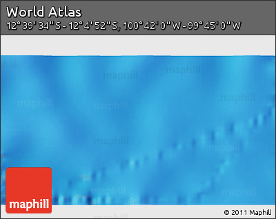Physical 3D Map of the Area around 12° 22' 13" S, 100° 13' 29" W
