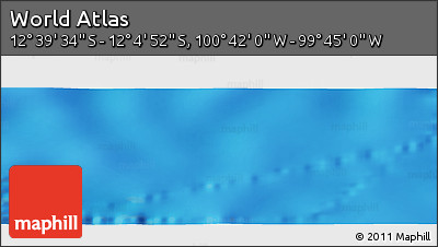 Physical Panoramic Map of the Area around 12° 22' 13" S, 100° 13' 29" W