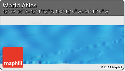 Physical Panoramic Map of the Area around 12° 22' 13" S, 100° 13' 29" W