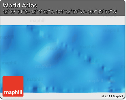 Physical 3D Map of the Area around 12° 22' 13" S, 101° 4' 29" W
