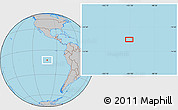 Gray Location Map of the area around 12° 22' 13" S, 101° 55' 30" W