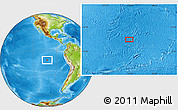Physical Location Map of the area around 12° 22' 13" S, 101° 55' 30" W