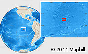 Shaded Relief Location Map of the area around 12° 22' 13" S, 101° 55' 30" W