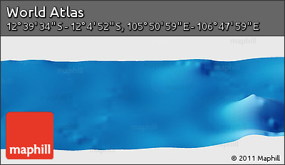 Physical Panoramic Map of the Area around 12° 22' 13" S, 106° 19' 29" E