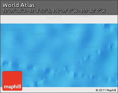 Physical 3D Map of the Area around 12° 22' 13" S, 106° 10' 30" W