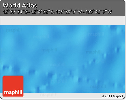 Shaded Relief 3D Map of the Area around 12° 22' 13" S, 106° 10' 30" W