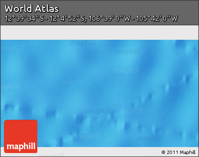 Shaded Relief 3D Map of the Area around 12° 22' 13" S, 106° 10' 30" W