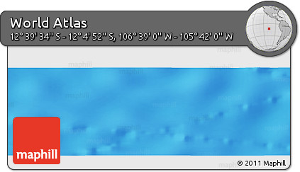 Physical Panoramic Map of the Area around 12° 22' 13" S, 106° 10' 30" W