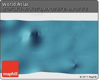 Satellite 3D Map of the Area around 12° 22' 13" S, 108° 1' 30" E
