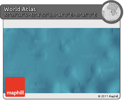 Satellite 3D Map of the Area around 12° 22' 13" S, 10° 16' 30" E