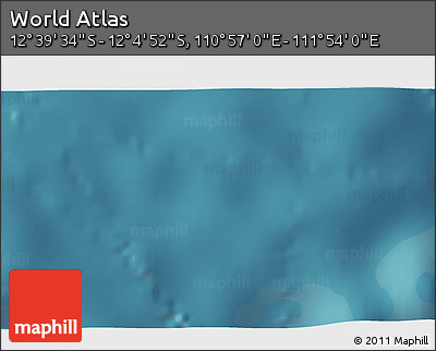 Satellite 3D Map of the Area around 12° 22' 13" S, 111° 25' 30" E