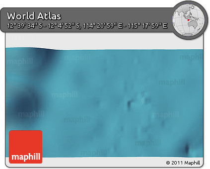 Satellite 3D Map of the Area around 12° 22' 13" S, 114° 49' 29" E