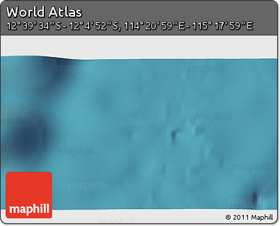 Satellite 3D Map of the Area around 12° 22' 13" S, 114° 49' 29" E