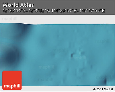 Satellite 3D Map of the Area around 12° 22' 13" S, 114° 49' 29" E