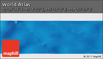 Physical Panoramic Map of the Area around 12° 22' 13" S, 117° 22' 30" E