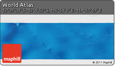 Physical Panoramic Map of the Area around 12° 22' 13" S, 117° 22' 30" E