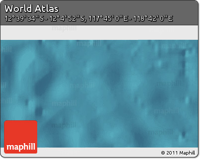 Satellite 3D Map of the Area around 12° 22' 13" S, 118° 13' 29" E