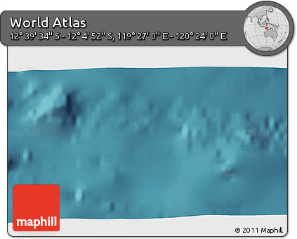 Satellite 3D Map of the Area around 12° 22' 13" S, 119° 55' 30" E