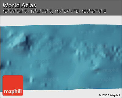 Satellite 3D Map of the Area around 12° 22' 13" S, 119° 55' 30" E