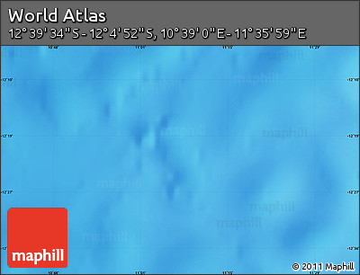 Physical Map of the Area around 12° 22' 13" S, 11° 7' 30" E