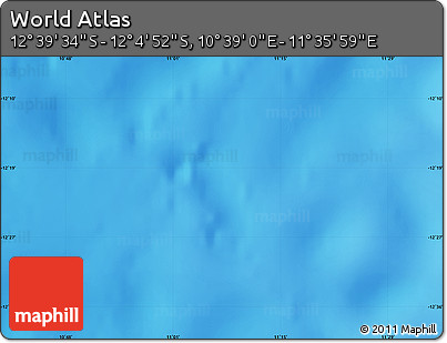 Physical Map of the Area around 12° 22' 13" S, 11° 7' 30" E