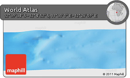 Physical Panoramic Map of the Area around 12° 22' 13" S, 11° 58' 29" E